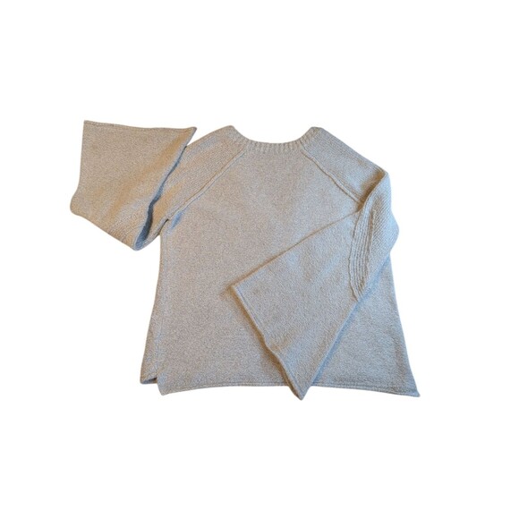Free People Urban Outfitters Light Gray Bell Sleeve V-Neck Sweater SP - Picture 2 of 10